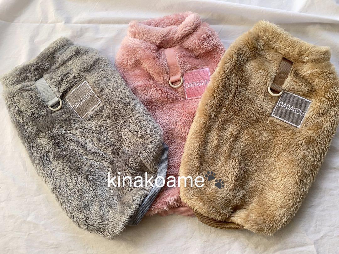 ペット服　フリースベスト　ピンク　Mサイズ　防寒　犬服　猫服　安心匿名配送_5