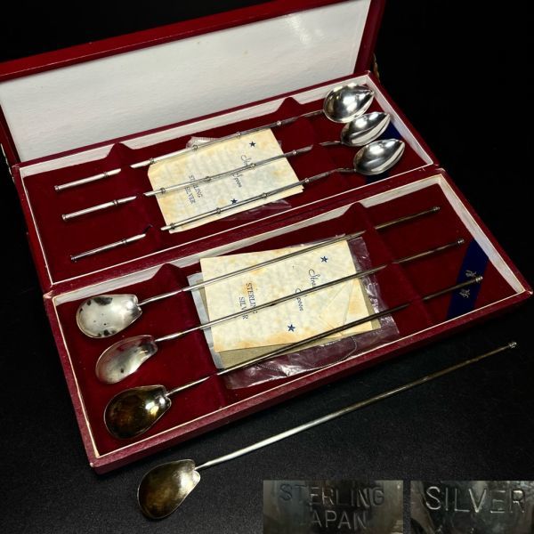 STERLING SILVER スターリングシルバー 銀製 ストロースプーン 