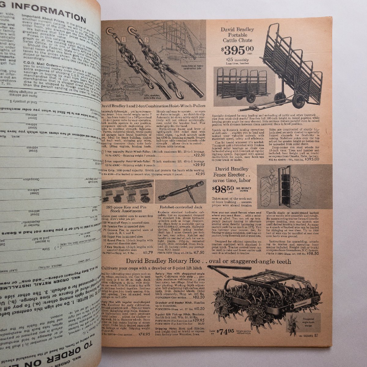 カタログ SEARS SUBURBAN-FARM SUPRLIES AND FENCING CATALOG NEW FOR 62　工具　チェンソー　農具　庭　鞍　畜産_3