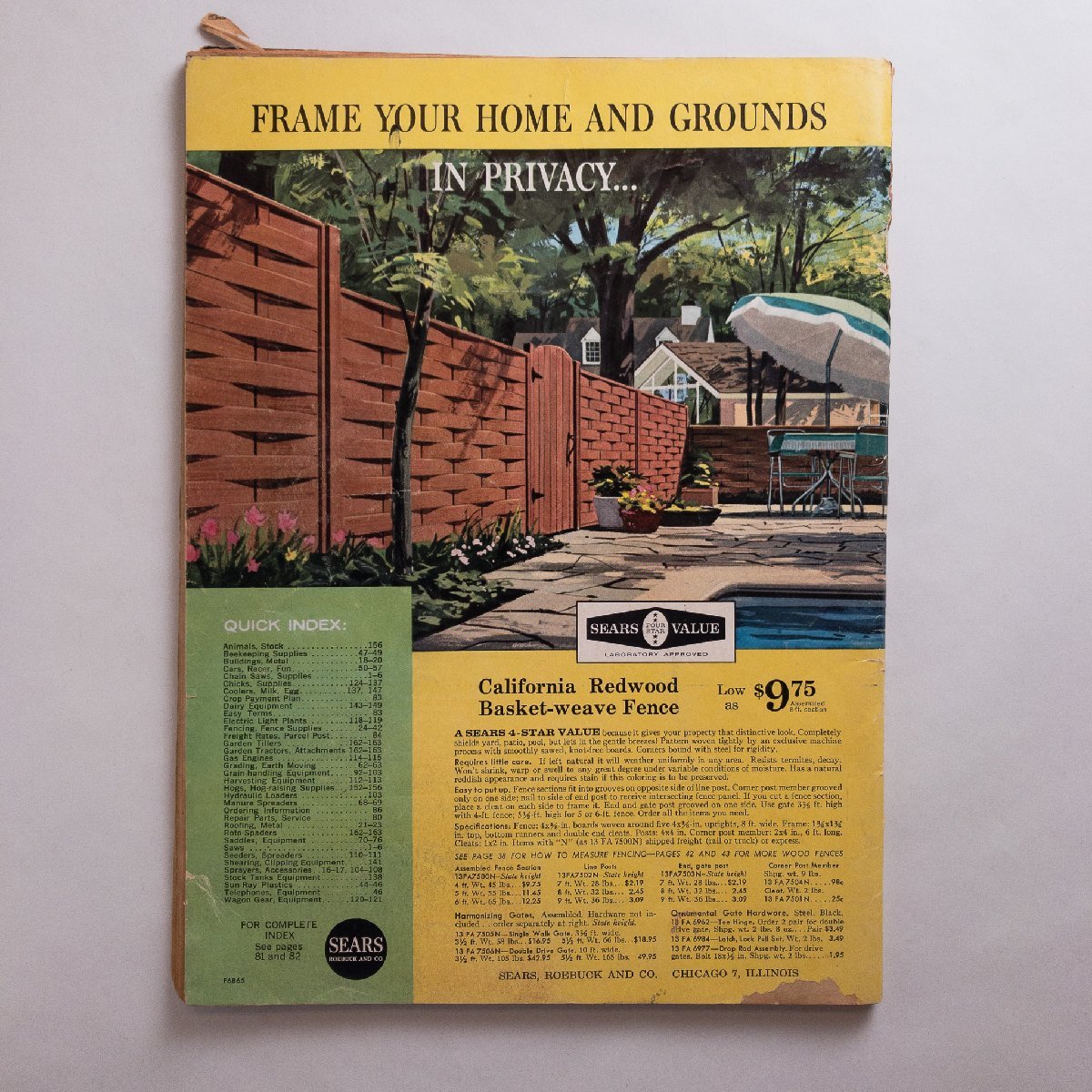 カタログ SEARS SUBURBAN-FARM SUPRLIES AND FENCING CATALOG NEW FOR 62　工具　チェンソー　農具　庭　鞍　畜産_4
