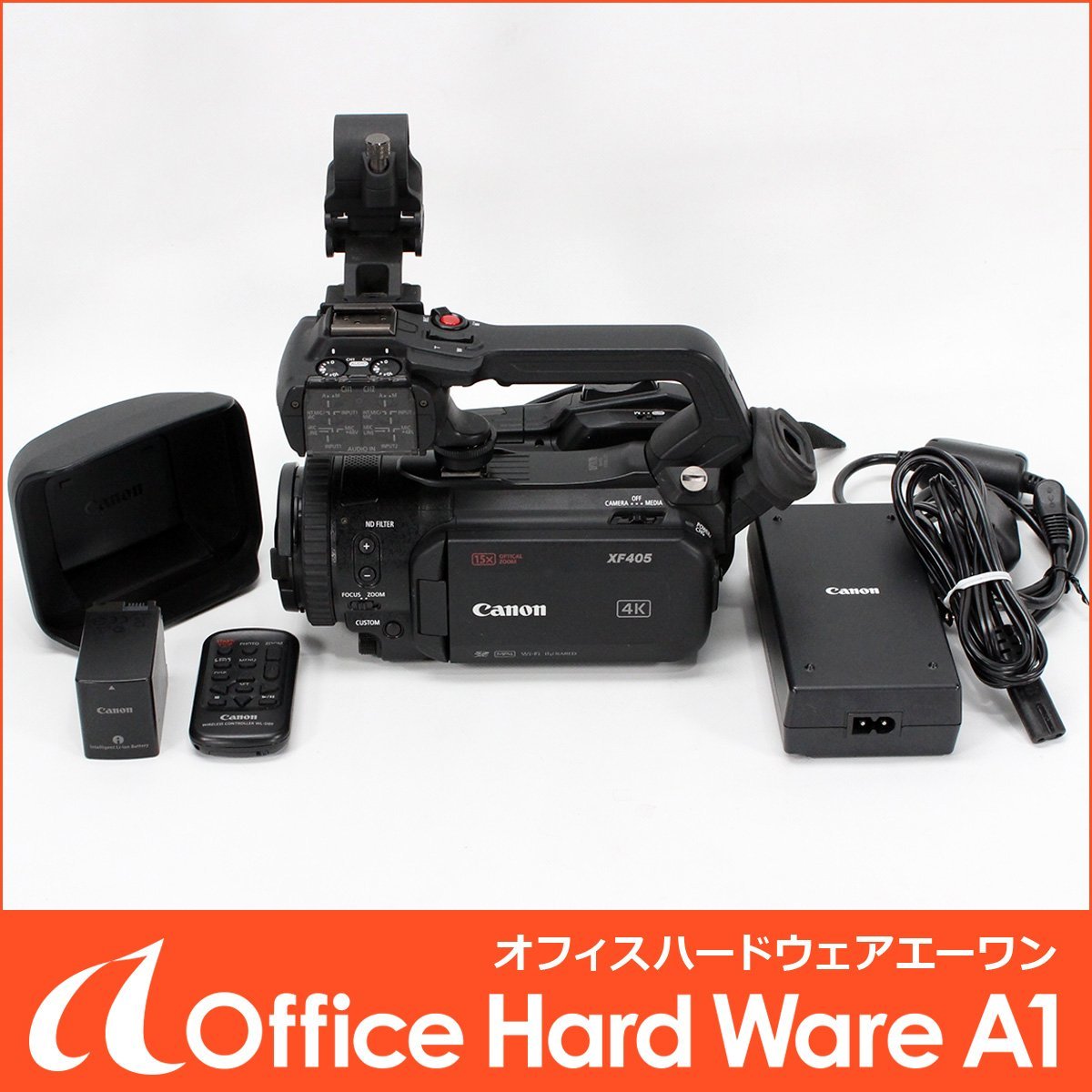 4K対応 CANON 業務用デジタルビデオカメラ XF405 正常動作品 光学15倍