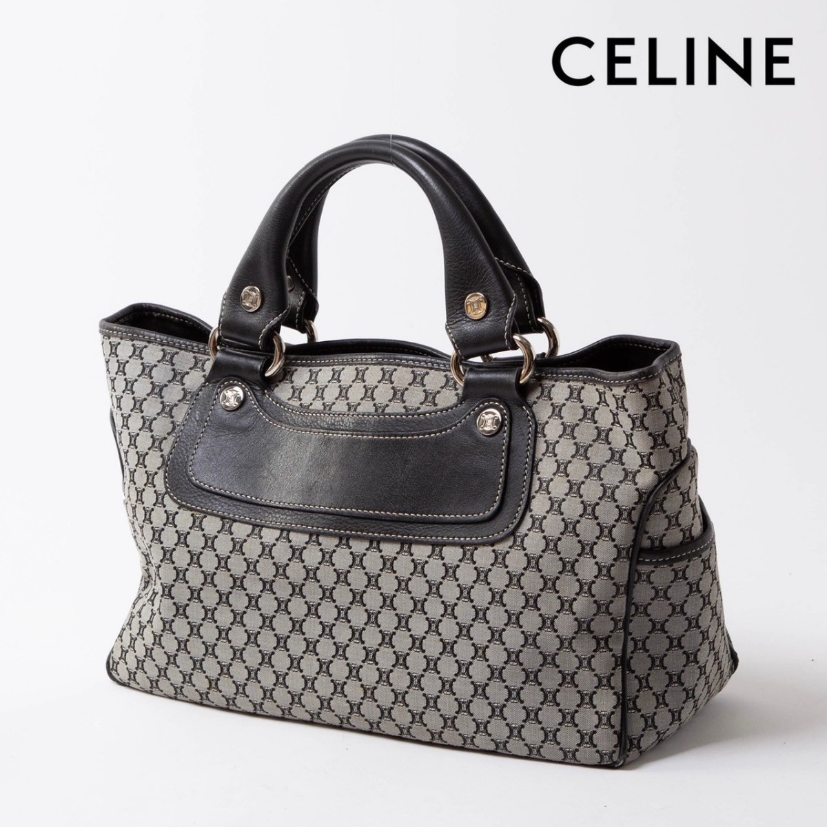 1円スタート CELINE セリーヌ マカダム 柄 トートバッグ ワン 