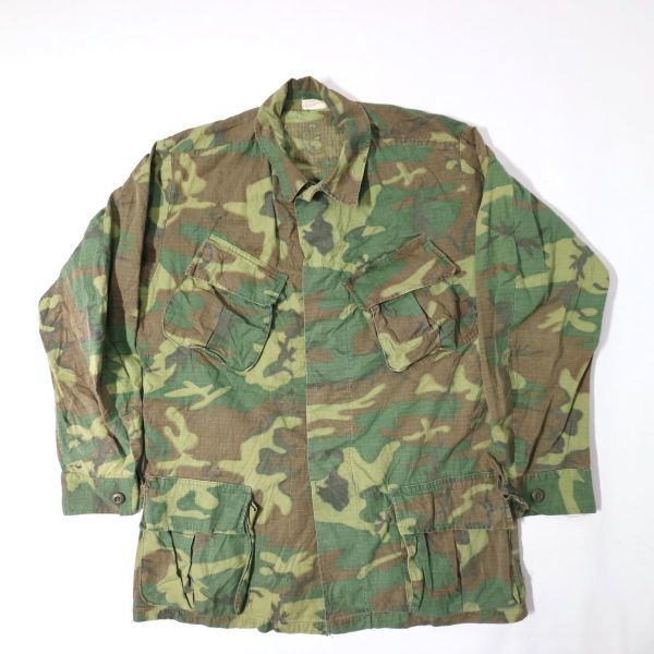 SALE///// 60年代 米軍実物 US MIRITARY ジャングルファティーグ ジャケット ミリタリー 迷彩 軍物 グリーンリーフカモ (M) L1334_1