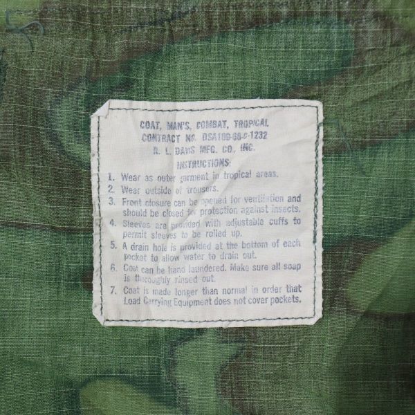 SALE///// 60年代 米軍実物 US MIRITARY ジャングルファティーグ ジャケット ミリタリー 迷彩 軍物 グリーンリーフカモ (M) L1334_10