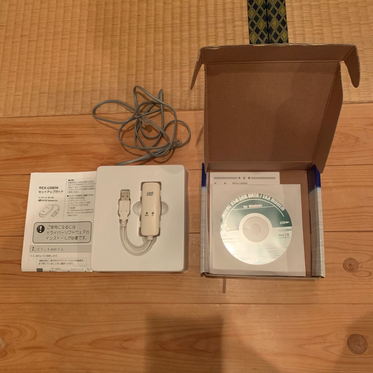 ラトックシステム USB 56K DATA/14.4K FAX MODEM REX-USB56_1