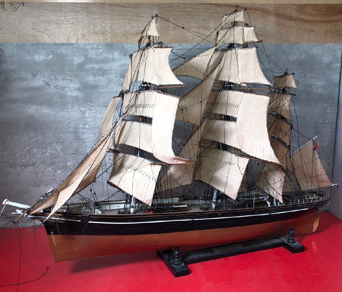 1円～ CUTTY SARK 1869年 帆船 模型 1/80スケール 木製 現状品 全長