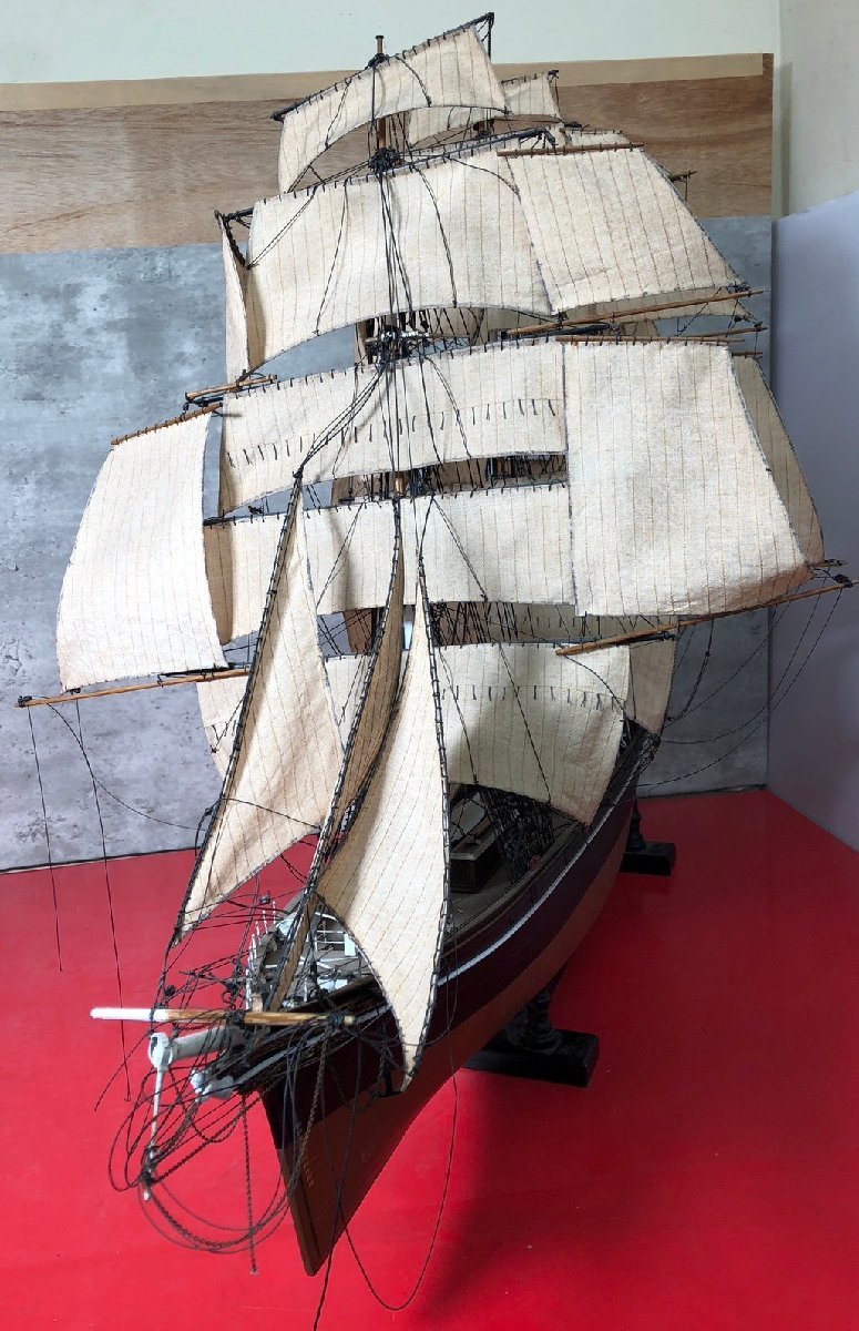 1円～ CUTTY SARK 1869年 帆船 模型 1/80スケール 木製 現状品 全長