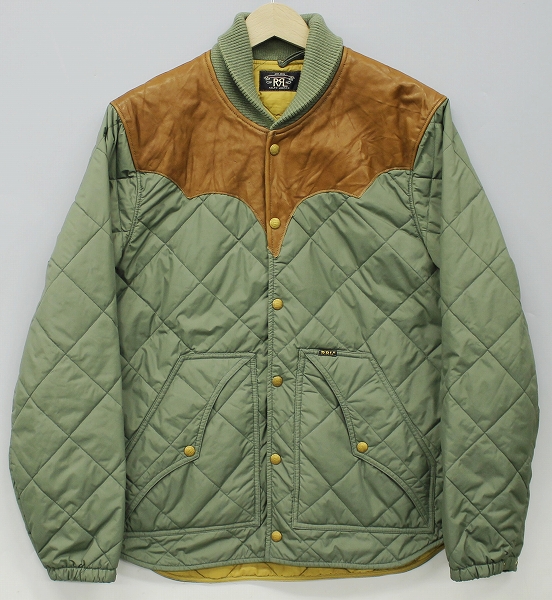 jt5445/RRL レザーヨークキルティングジャケット