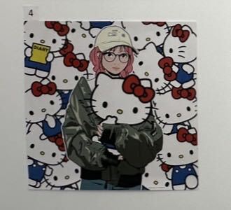 Backside works. × ハローキティ アートポスターB バックサイド