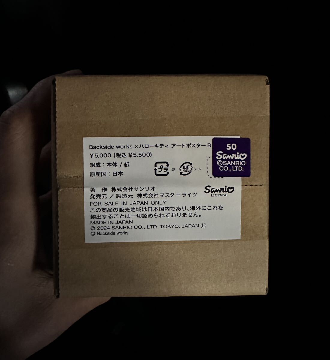 Backside works. × ハローキティ アートポスターB バックサイド