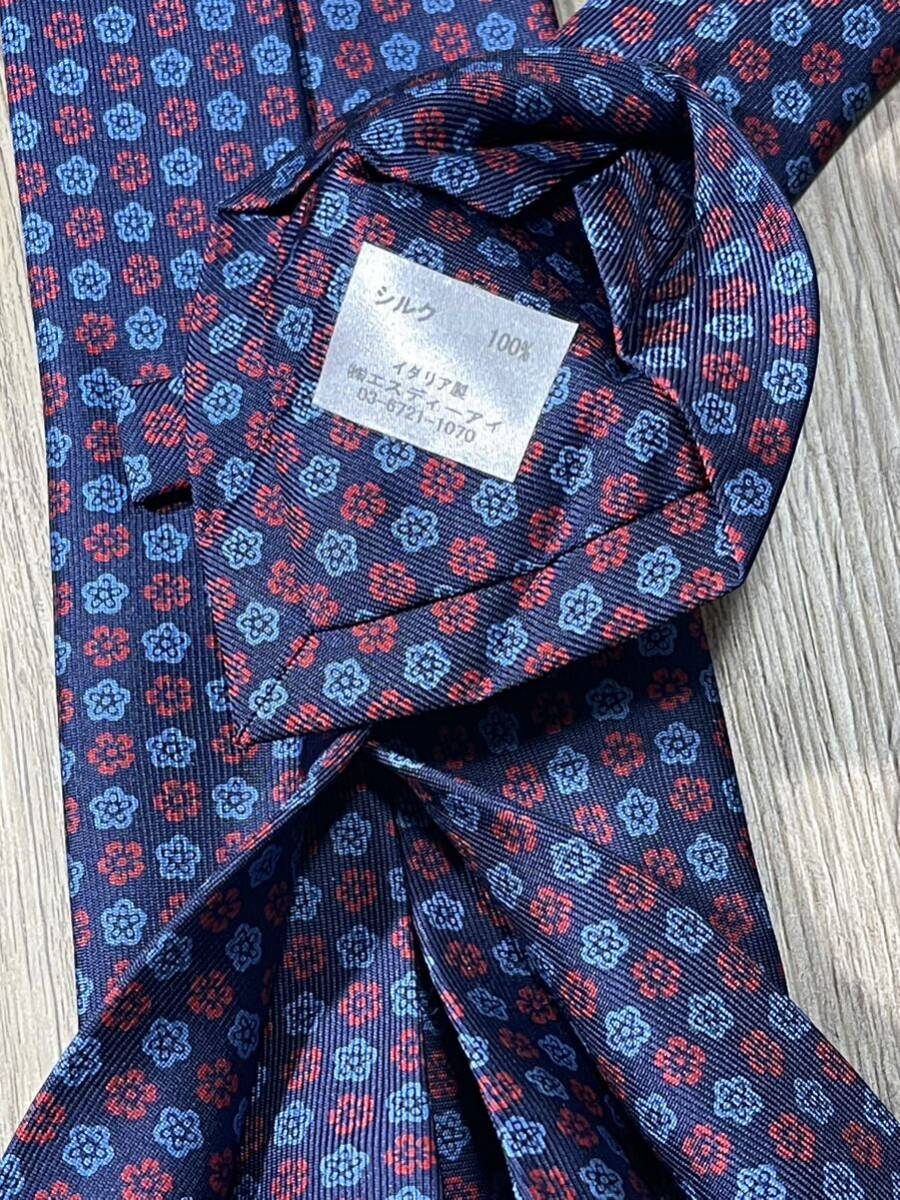 E.Marinella マリネッラ ネクタイ 小紋 セッテピエゲ イタリア製 ほぼ未使用 ″E,Marinella NAPOLI″ E,マリネッラ 小紋 セッテピエゲ