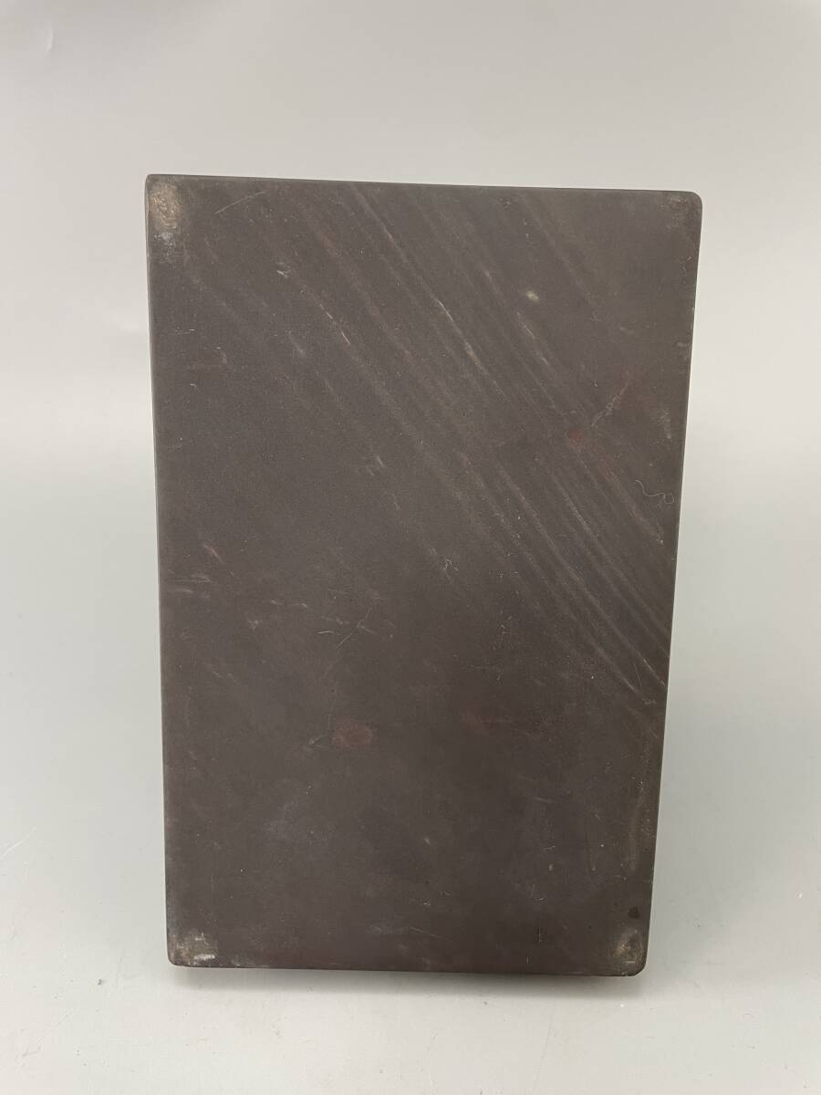 端渓硯 長方硯 硯本体15.2x9.8ｘ1.6cm 箱付き　書道　検索：硯石 文房四宝 書道 古玩 古端渓 老坑_4