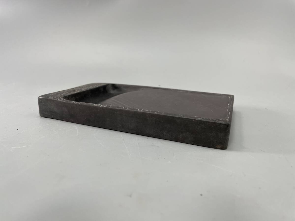 端渓硯 長方硯 硯本体15.2x9.8ｘ1.6cm 箱付き　書道　検索：硯石 文房四宝 書道 古玩 古端渓 老坑_5