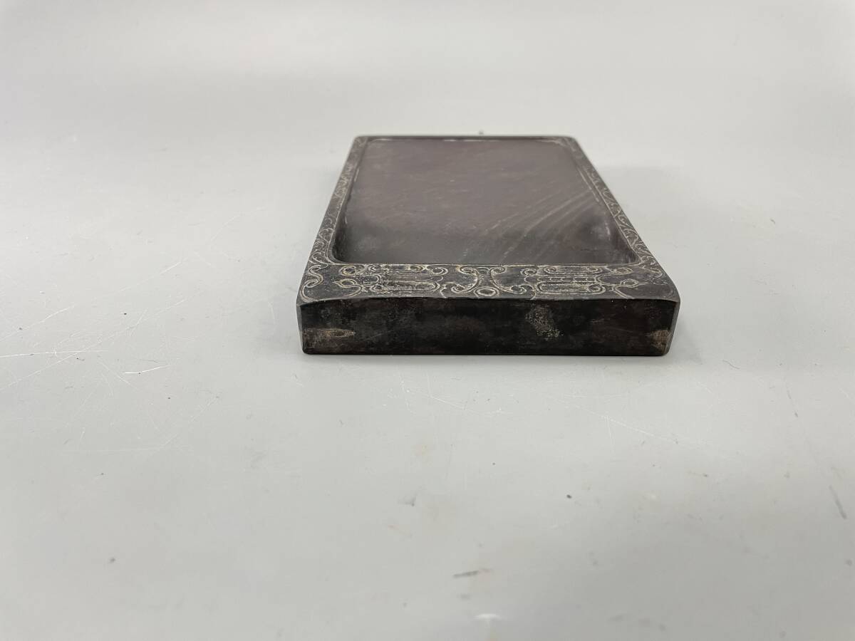 端渓硯 長方硯 硯本体15.2x9.8ｘ1.6cm 箱付き　書道　検索：硯石 文房四宝 書道 古玩 古端渓 老坑_7
