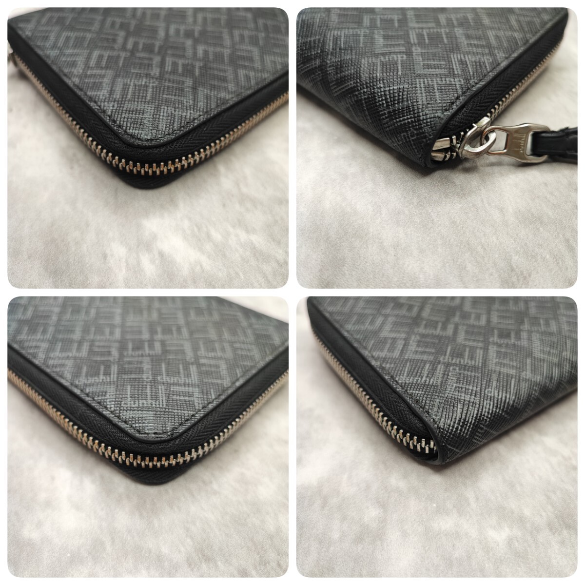 【しげ】【美品】dunhill ジップコート長財布 超希少/美品○dunhill ダンヒル メンズ 長財布 シグネチャー ジップ