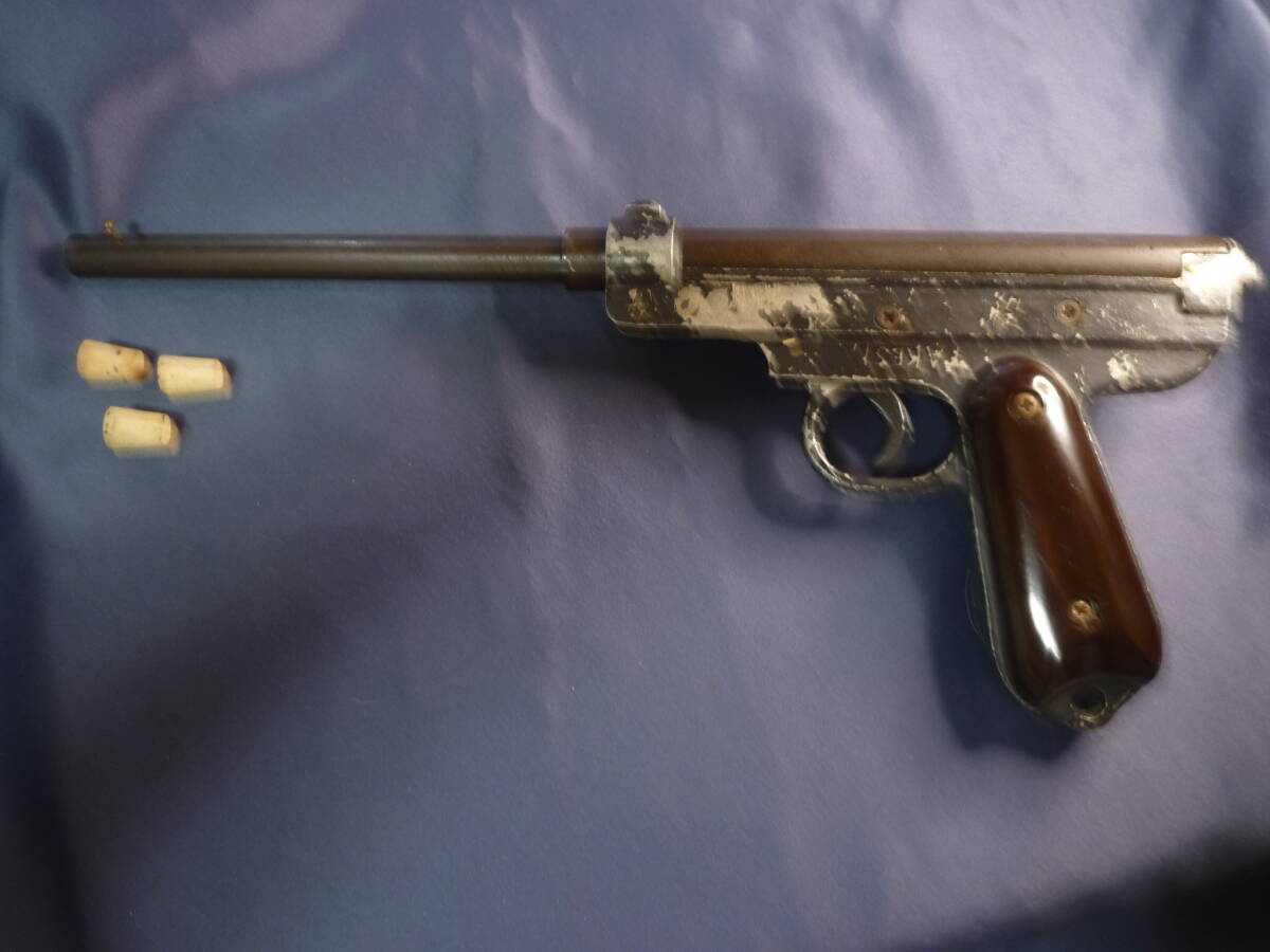 射的銃 コルク銃 ビンテージ 昭和レトロ 専用弾3個付 射的 縁日 貴重