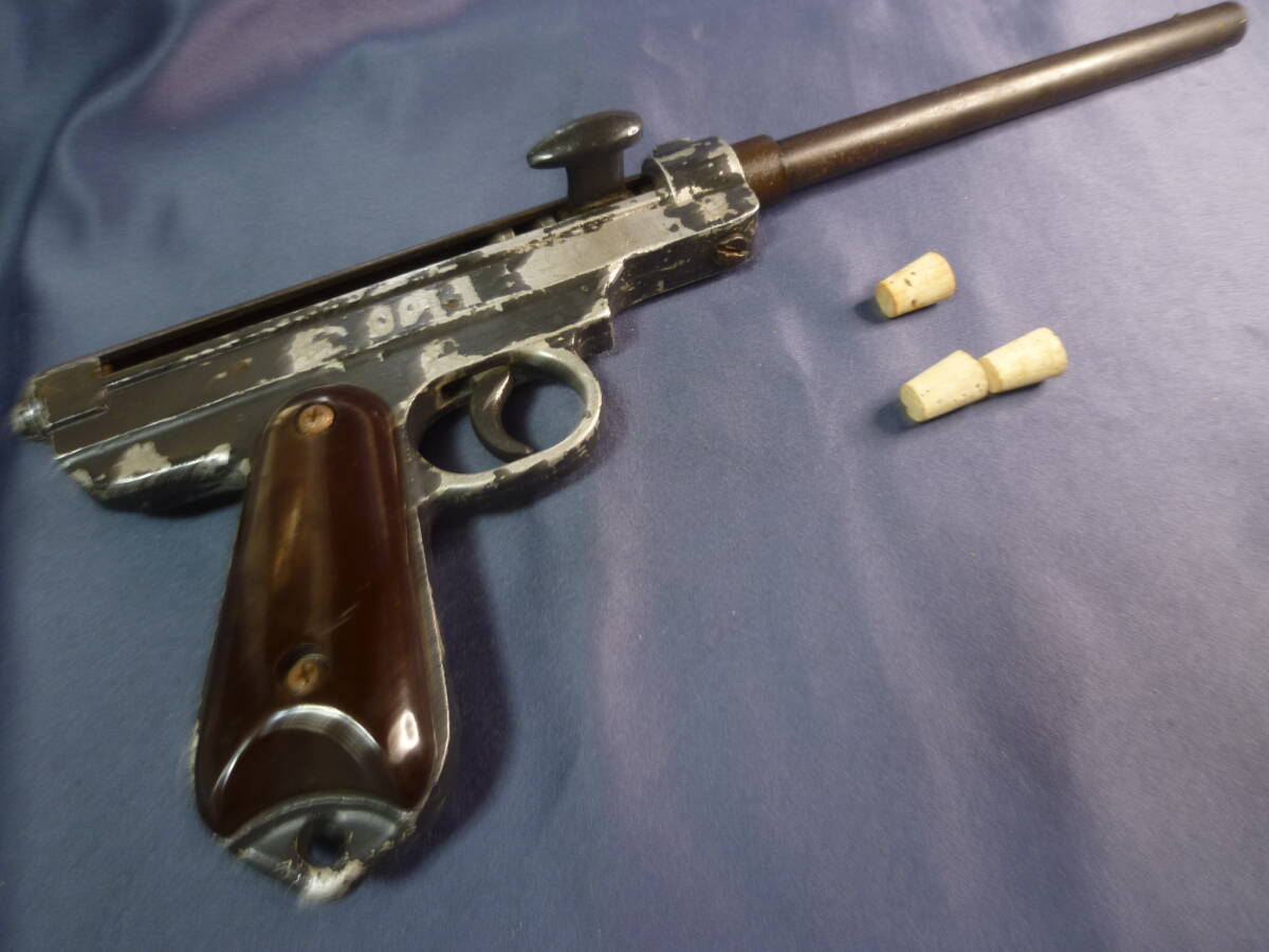 射的銃 コルク銃 ビンテージ 昭和レトロ 専用弾3個付 射的 縁日 貴重