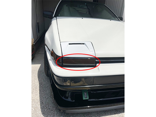 AE86 リトラ ライトカバー トレノ トヨタ 純正 左右セット 当時物 割れ有 トヨタ 純正 AE86 スプリンター トレノ リトラクタブル ヘッド ランプ