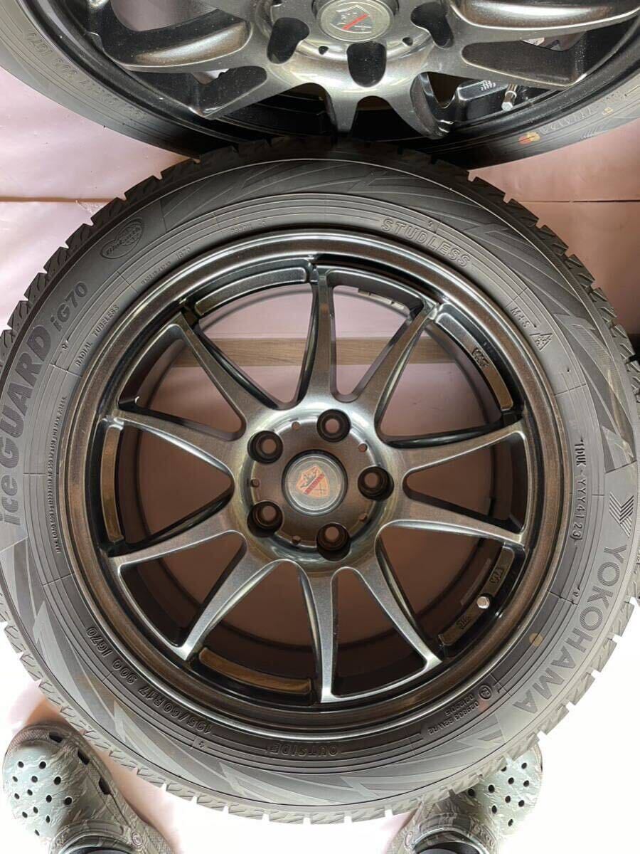 60プリウスに使用 195/60R17 ヨコハマIG70 スタッドレス 4本セット