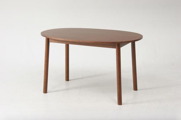 送料無料/天然木タモ材 4人用ダイニングテーブル ブラウン/新品