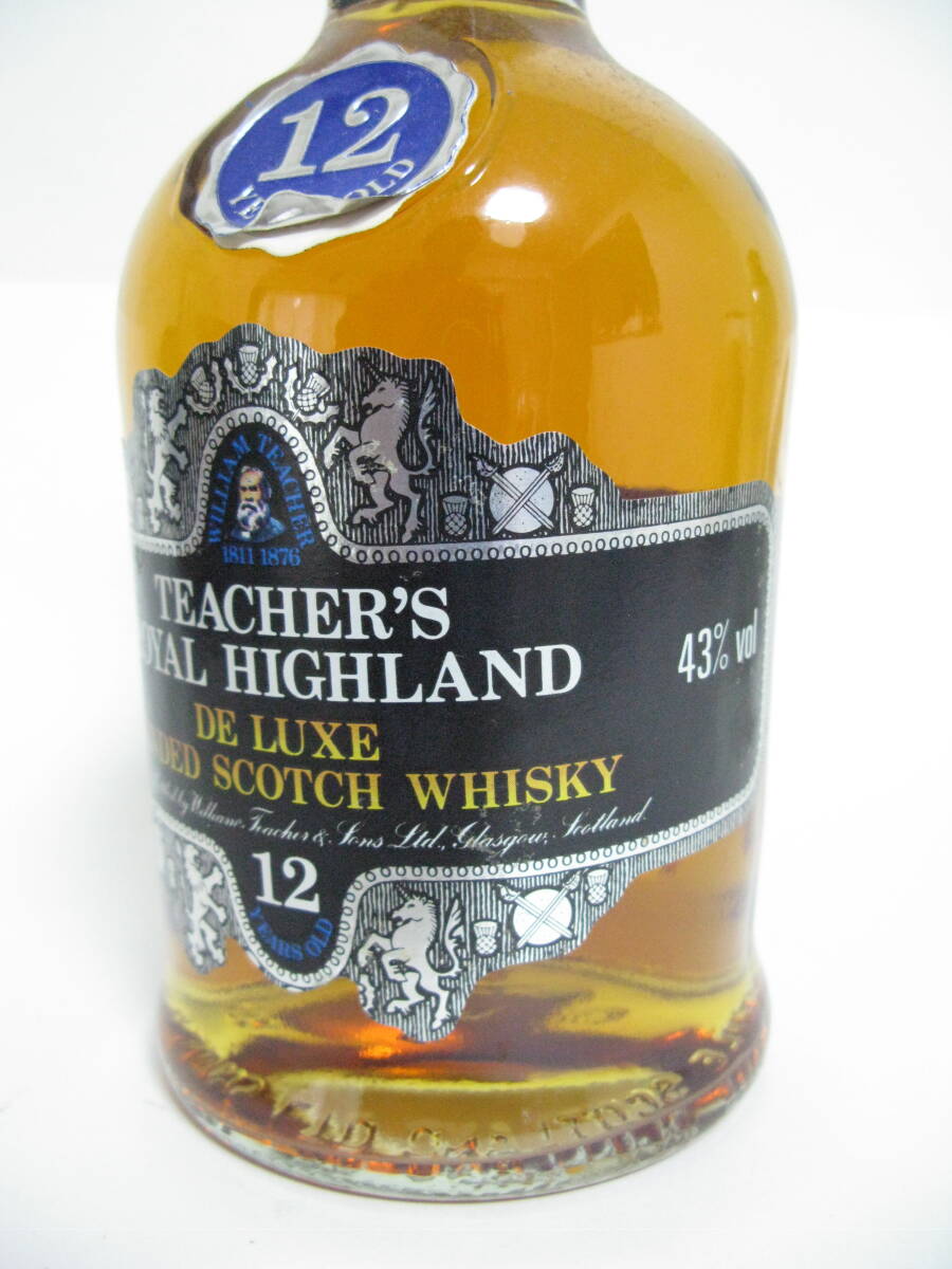 ビンテージ！特級35年以上の古酒_TEACHER'S ROYAL HIGHLAND DE LUXE BLENDED SCOTCH WHISKY_12年_43％_750ml_ティーチャーズ_未開栓_箱無！_5