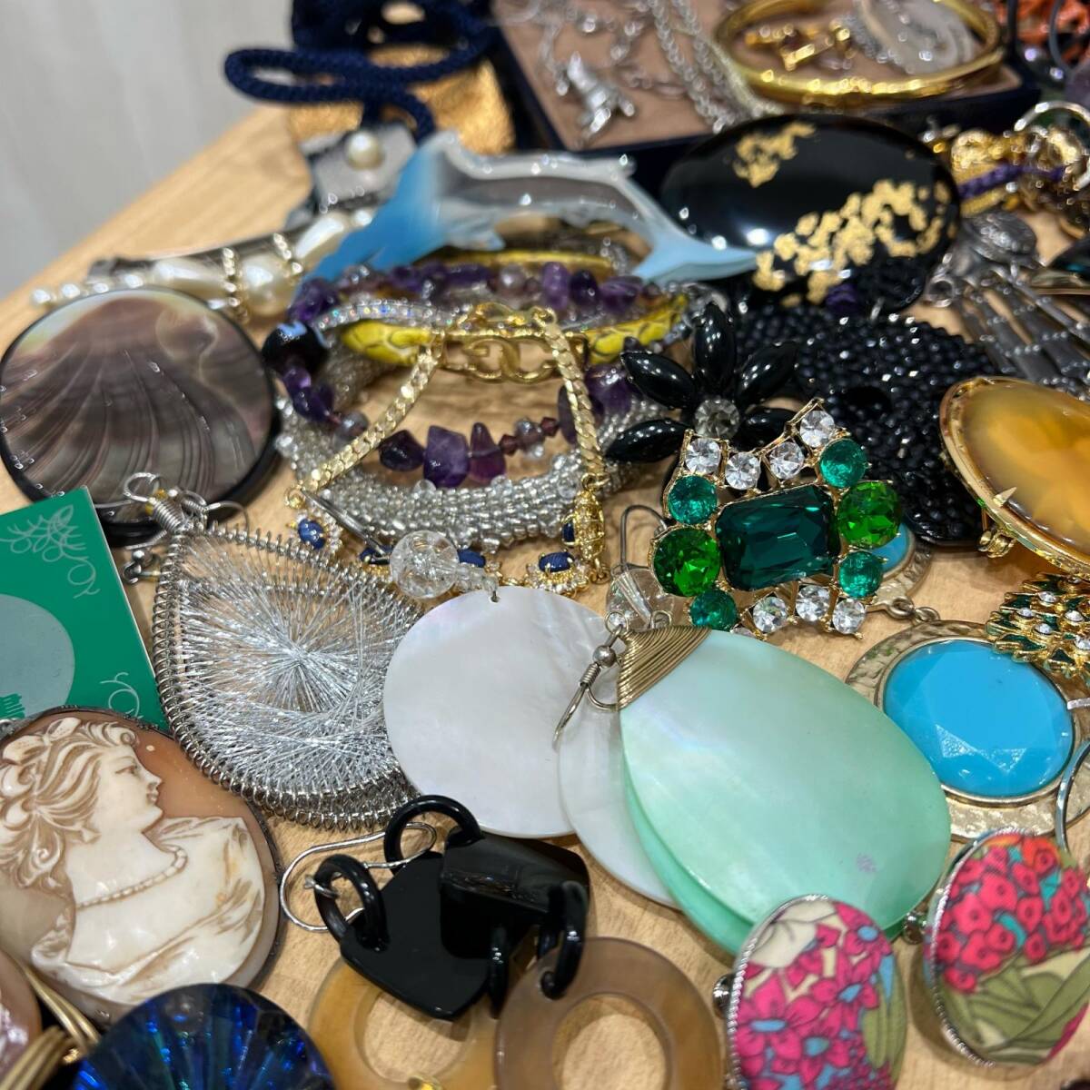 アクセサリー 大量 セット ネックレス イヤリング ブローチ ピアス 天然石 珊瑚 シルバー など_5
