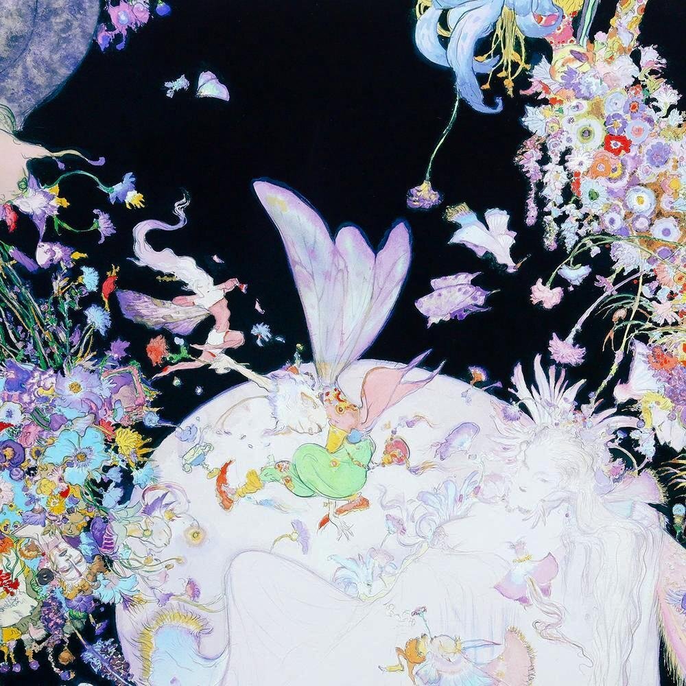 真作】【WISH】天野喜孝「ティターニア」リトグラフ 15号大 大作 直筆