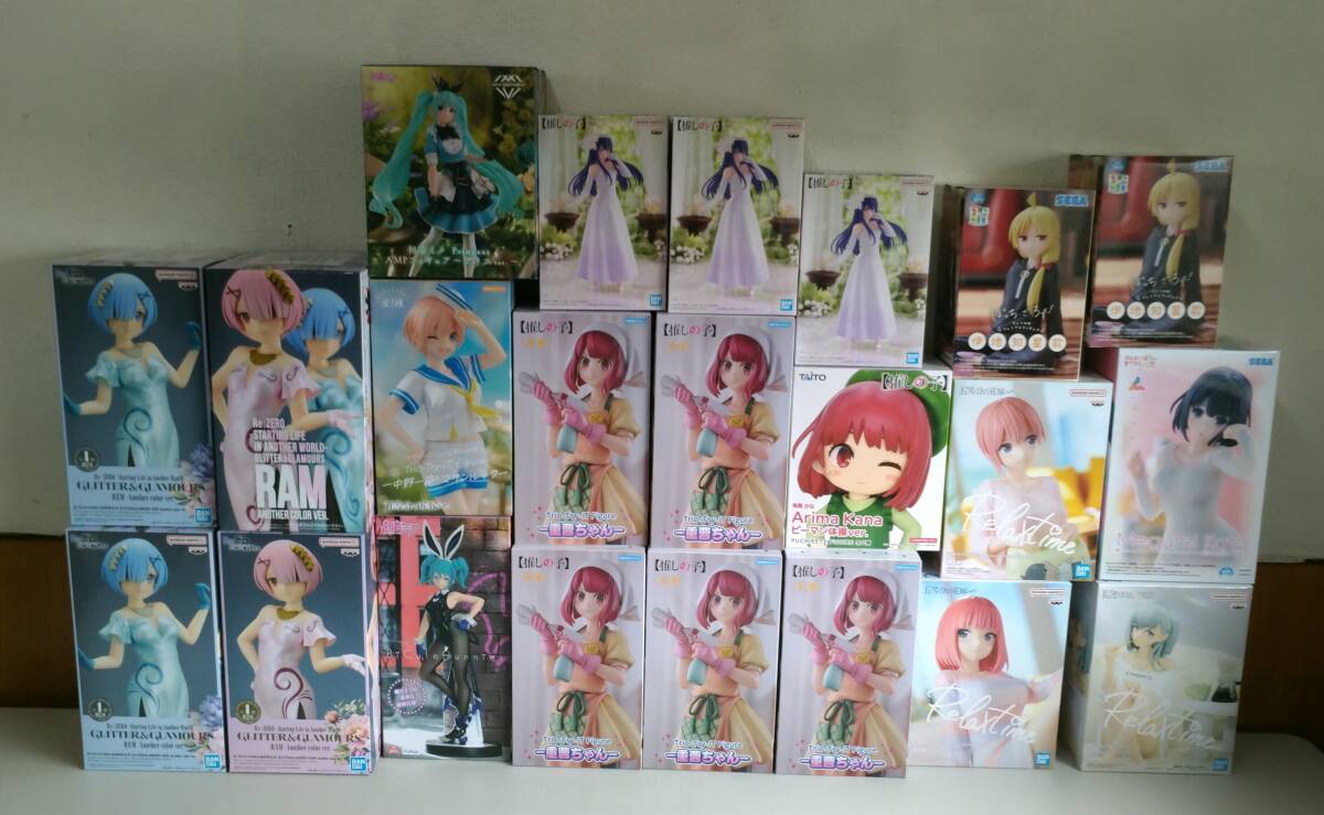 1円スタート 未開封品 萌えフィギュアまとめ Reゼロ/推しの子 他 計