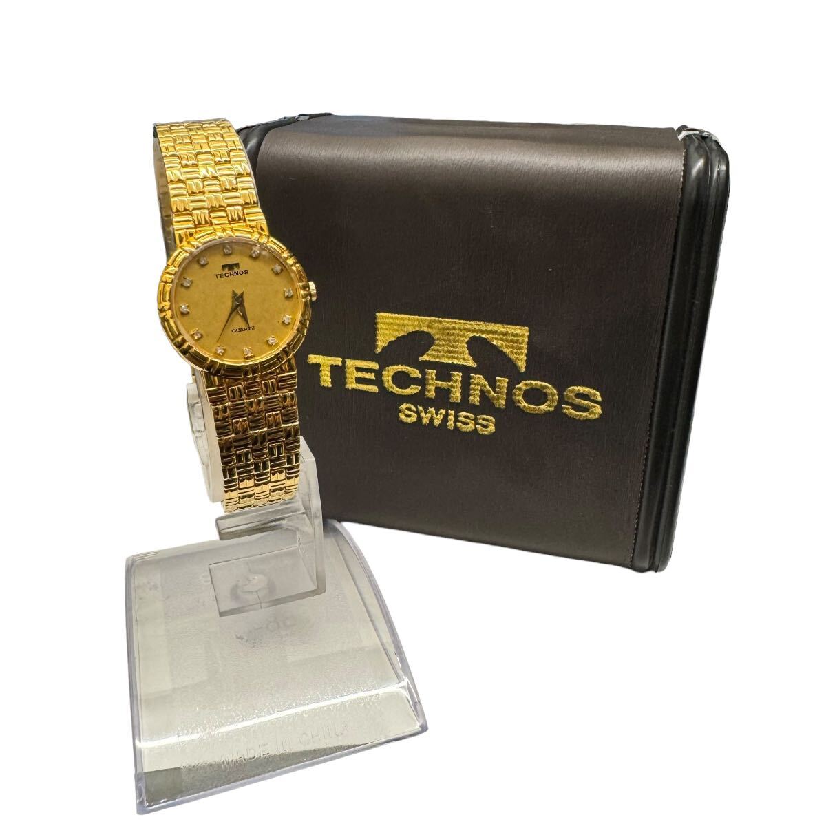 極美品 テスター◯ TECHNOS テクノス TE-9024 クォーツ レディース 