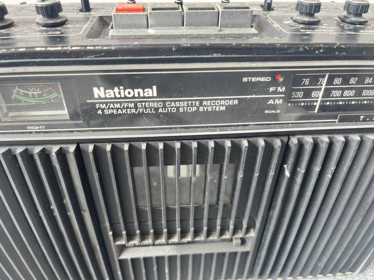◇ １円スタート　通電確認済み　National　ナショナル　RS-457　ラジカセ　昭和レトロ　当時物_2