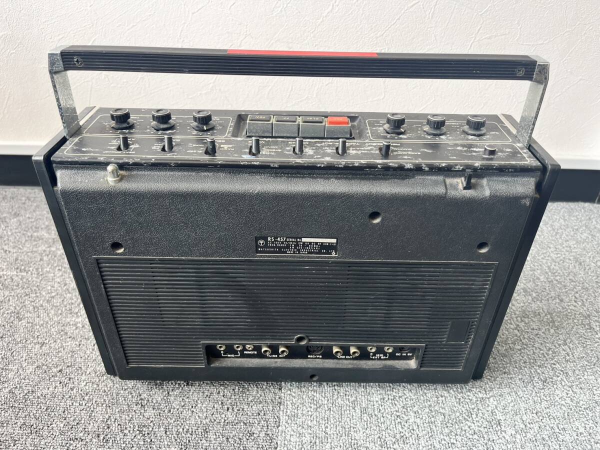 ◇ １円スタート　通電確認済み　National　ナショナル　RS-457　ラジカセ　昭和レトロ　当時物_6