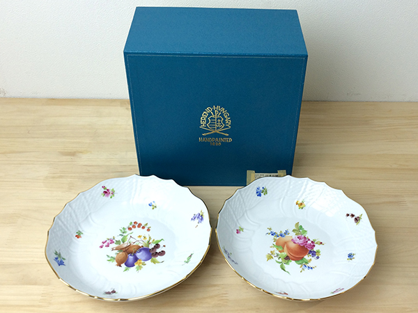美品HEREND ヘレンド ボウル皿 2枚 フルーツコンポジション 盛皿