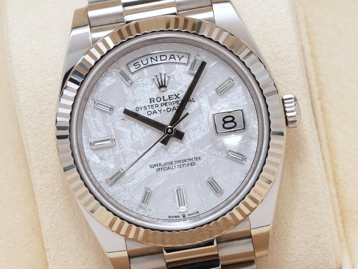 ロレックス デイデイト40 Ref.228239A 18KWG メテオライト文字盤_3