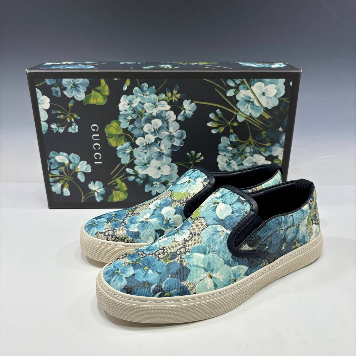 スニーカー 中古・古着通販GUCCI GGクリスタル エース (グッチ) ブルー 