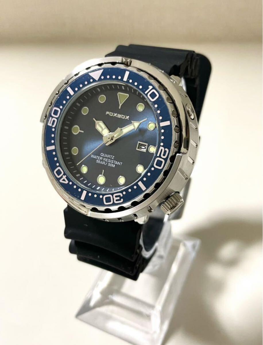 ◆国内翌日発送◆ダイバーズウォッチ◆クォーツ◆LIGE◆FOXBOX◆ツナ缶◆_2