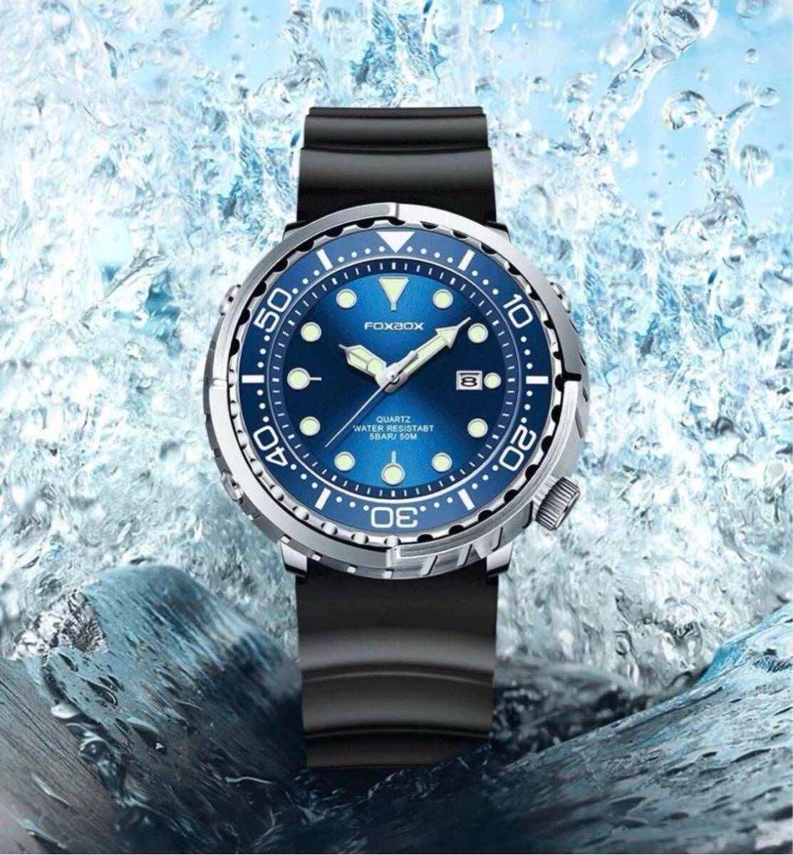 ◆国内翌日発送◆ダイバーズウォッチ◆クォーツ◆LIGE◆FOXBOX◆ツナ缶◆_7