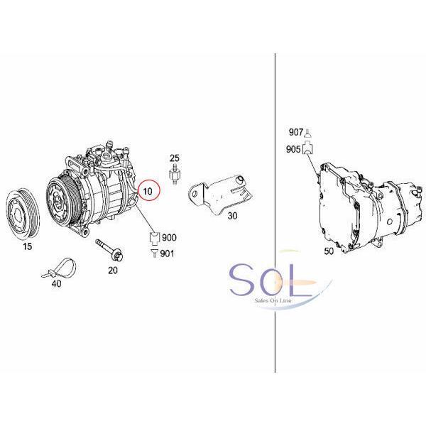 ベンツ W220 R230 W639 エアコンコンプレッサー Oリング付 S320 S350 S430 S500 S55 SL350 SL500 SL55 V350 0002309111 コア返却不要 W220 ベンツ W639 S430 S350 コンプレッサー