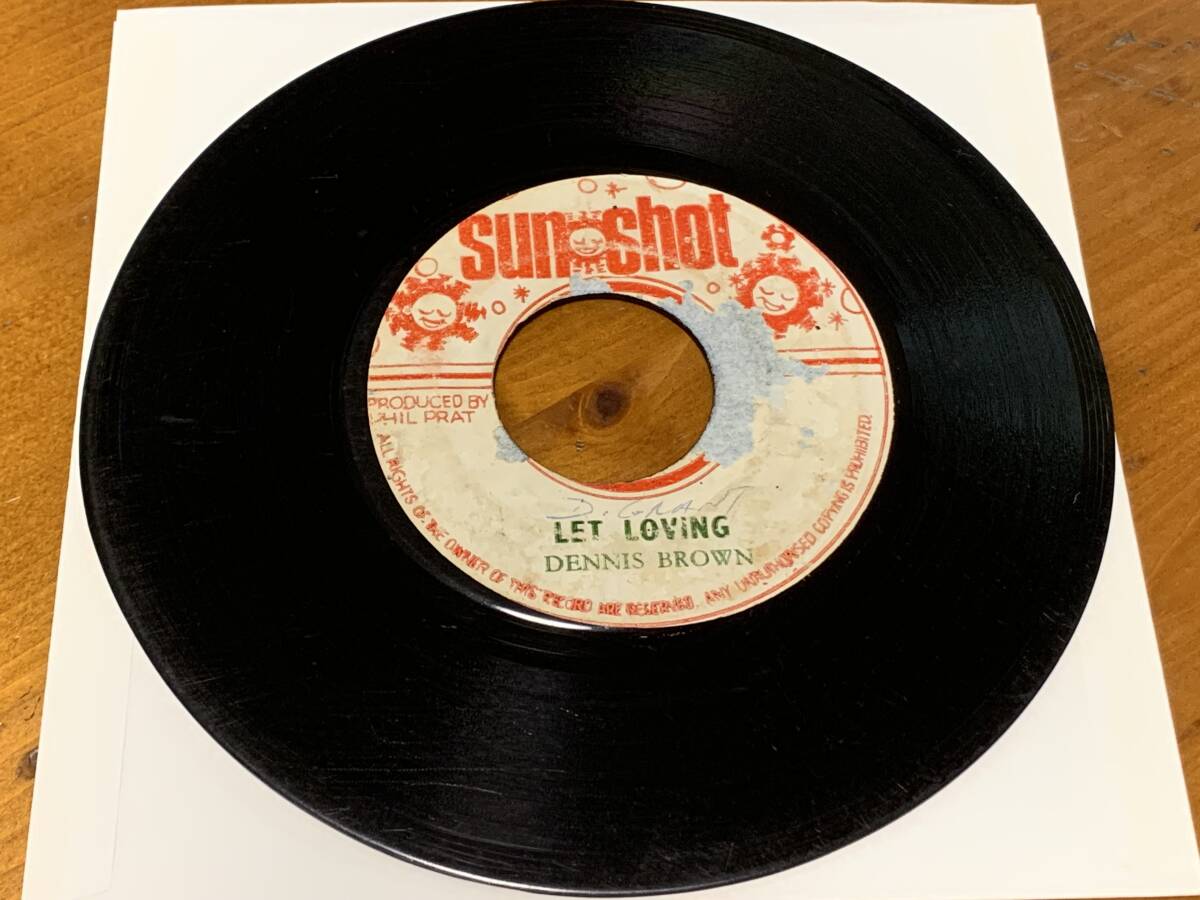 dennis brown - fire singer レコード レゲエ レア盤 オリジナル盤 7インチレコード DENNIS BROWN LET LOVING / PHIL PRAT