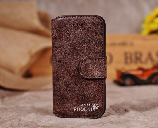 【送料無料】 iPhone6s用 手帳型 スマホケース こげ茶_1