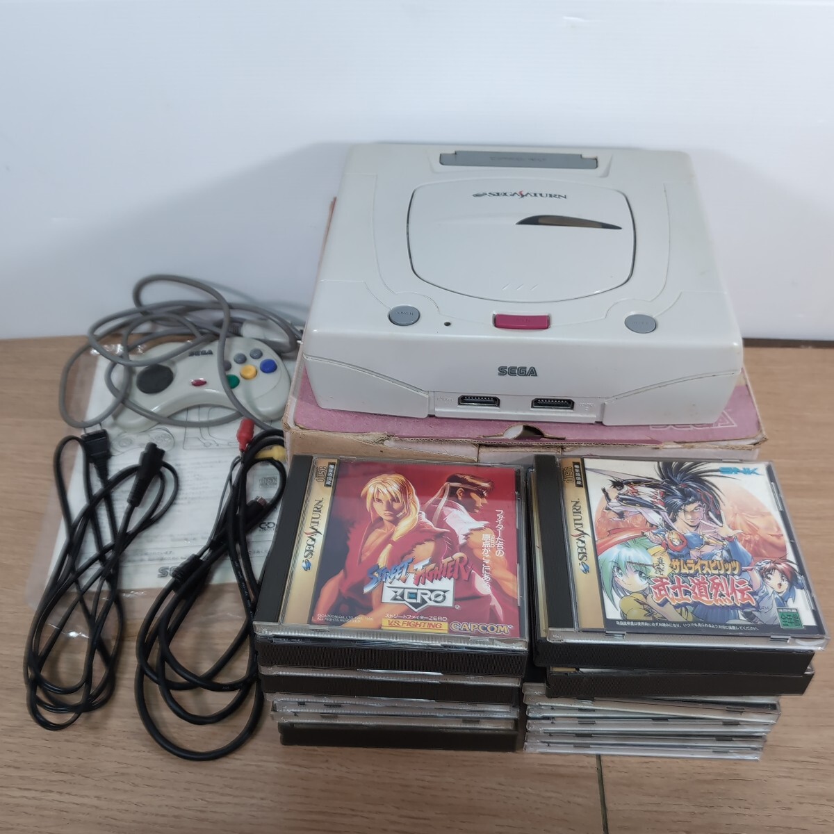 1円スタート セガサターン ゲーム機本体 ゲームソフト18本セット 中古