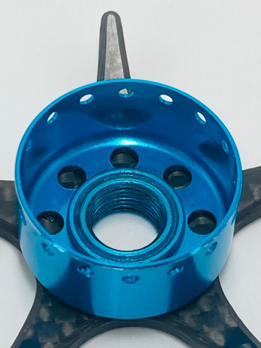 IXA KTF オフセットカーボンハンドル80mm左ハンドル ダイワ用　ブルー KTF IXA オフセットカーボンスターハンドル ライトブルー 左ハンドル