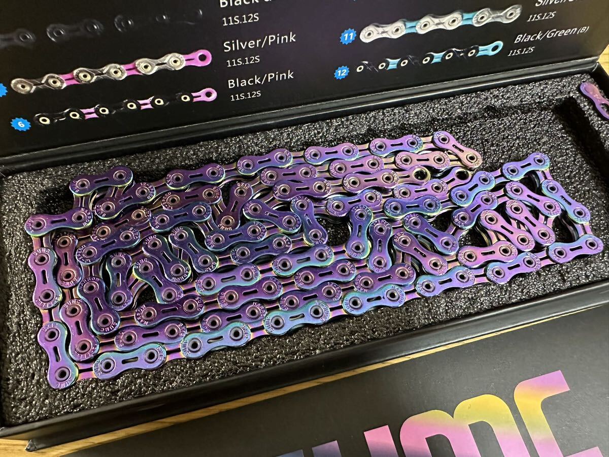 SUMC 最上級SX12SL 黒 ブラック 自転車 ギア12速用チェーン ロード 