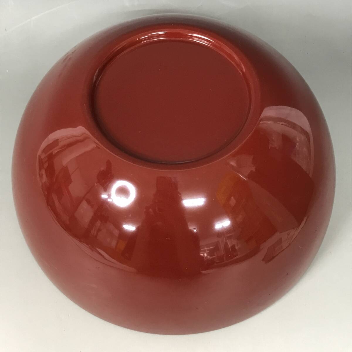 ut31/87 会津塗り 漆器 福鉢 朱 本うるしぬり 菓子鉢 直径約18cm