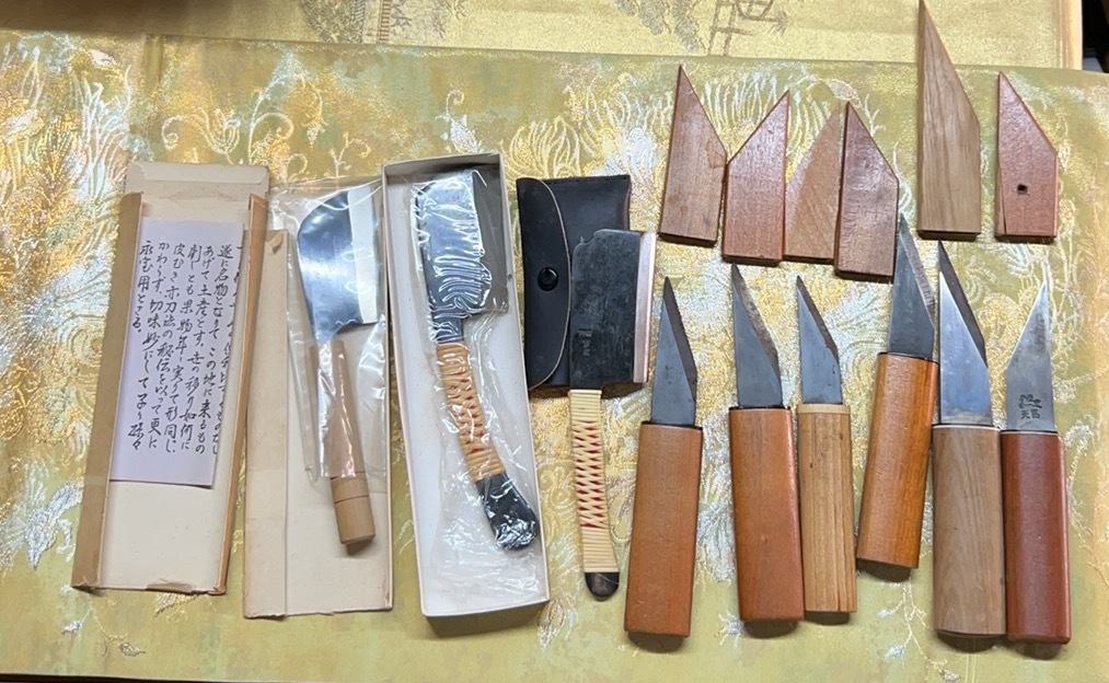 小さな 和包丁 切り出し 小刀 木製鞘 在名 古道具 大工道具 T004 