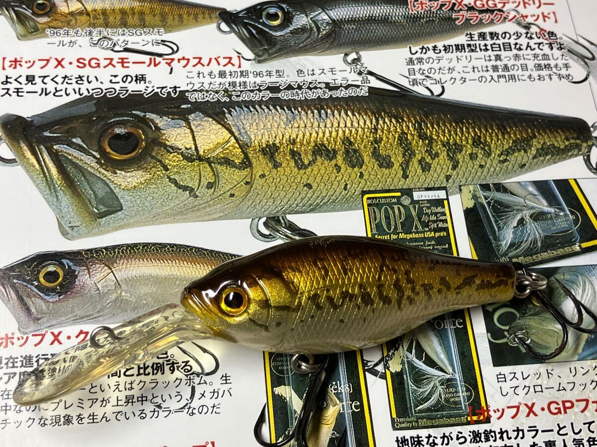 初期バス模様のSGスモールマウス】Megabass ルアー メガバス 凹み
