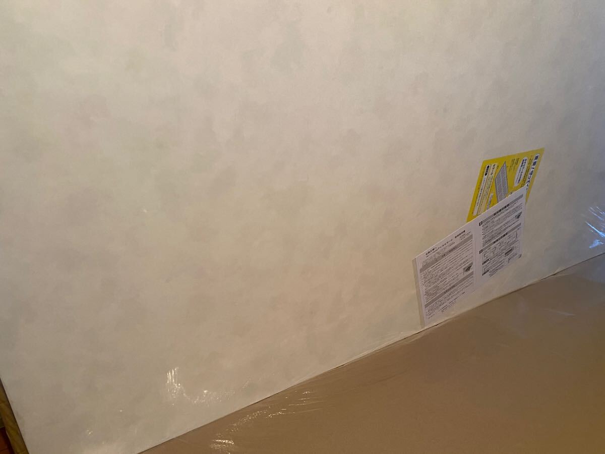 直接引き取り限定　キッチンパネル3×8 4枚　柄ありホワイト系　見切り　ボンド　両面テープ　コーキング　マスキングテープ_4