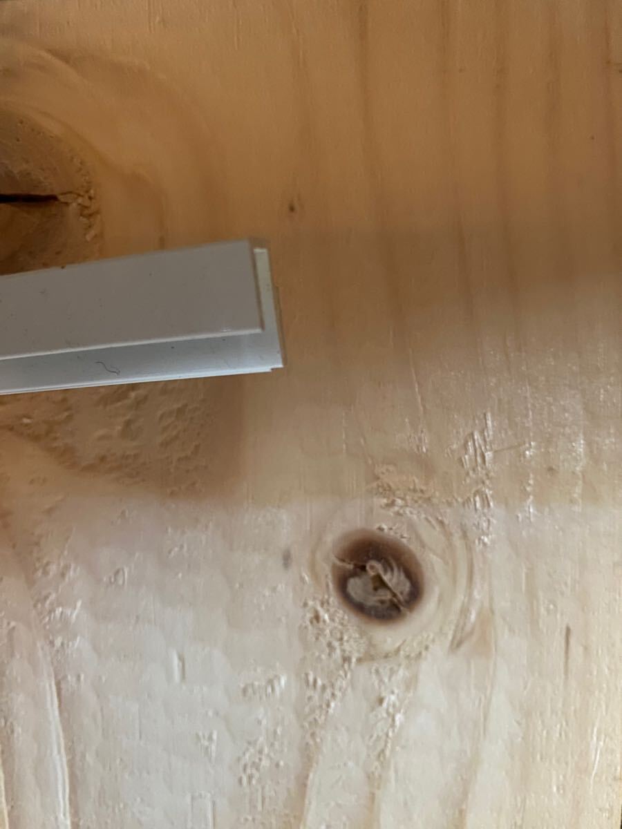 直接引き取り限定　キッチンパネル3×8 4枚　柄ありホワイト系　見切り　ボンド　両面テープ　コーキング　マスキングテープ_7