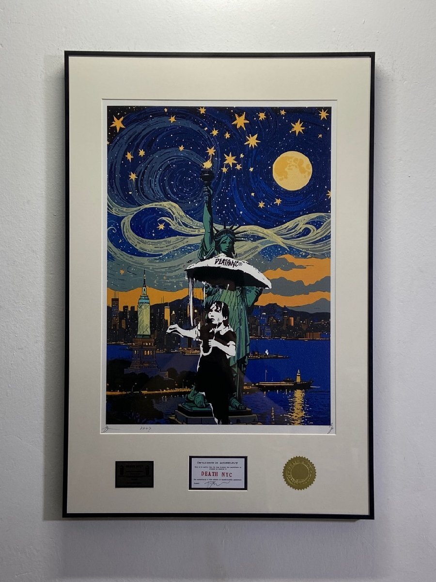 DEATH NYC 額付き 世界限定100枚 アートポスター The Statue of
