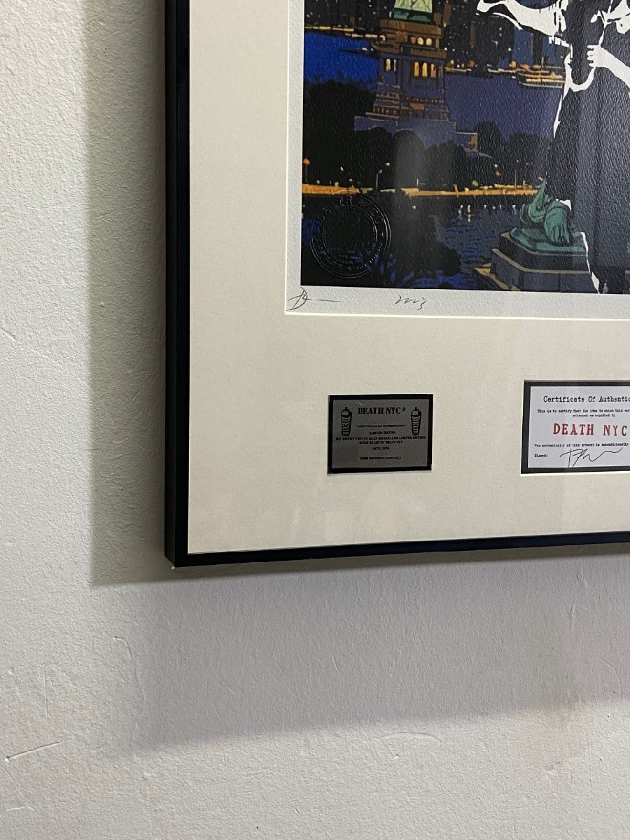 DEATH NYC 額付き 世界限定100枚 アートポスター The Statue of