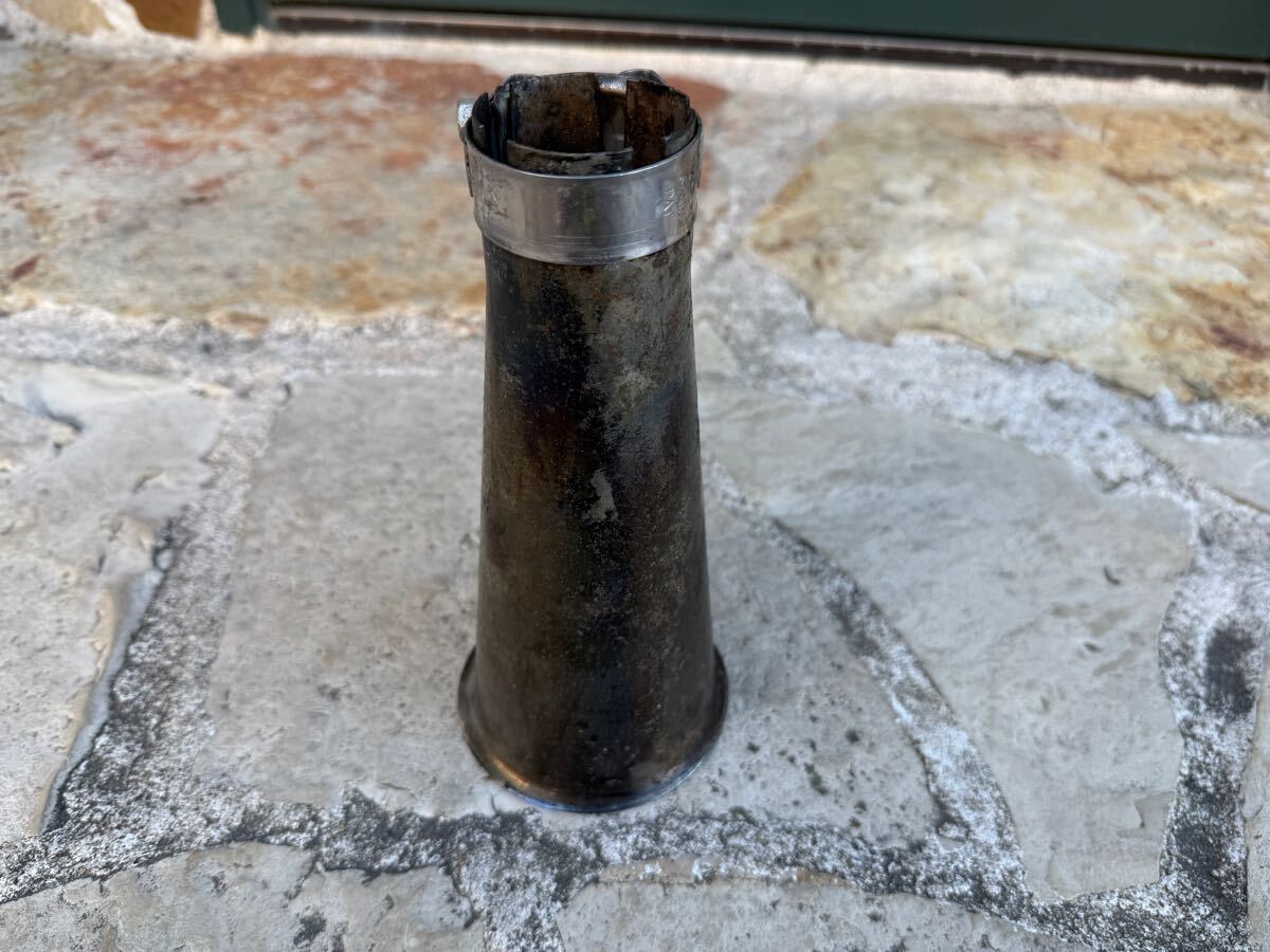 トランペット マフラーエンド ビンテージ 取り付けバンド付き パン